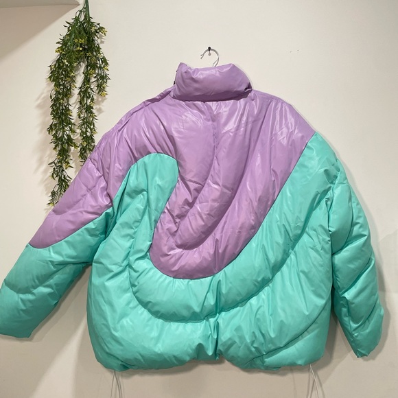 Aelfric Eden Irregular Splicing Contrast Coat - Picture 2 of 4